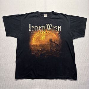 Vintage Y2K Stedman Inner Wish No Turning Back Burning City Black T-Shirt Large